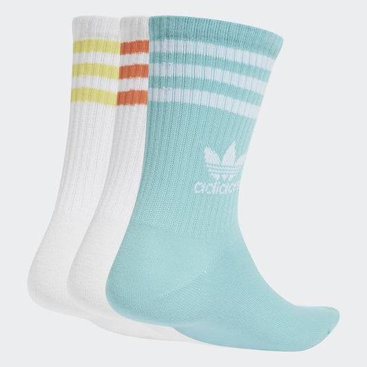 Crew Sock, 3 Pairs - White / Easy Mint