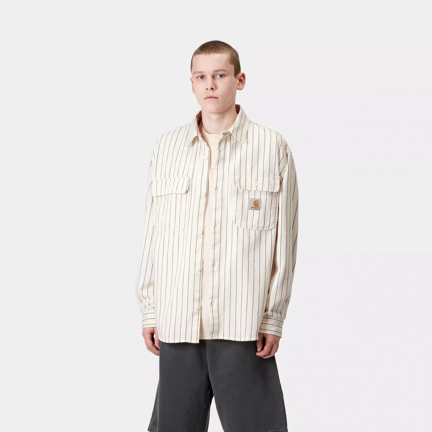 Hendry Shirt Jac - Seaton Stripe, Wax / Dark Navy Rinsed