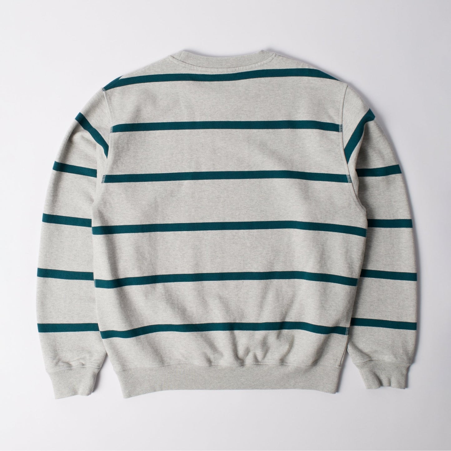 Pristine Striper Crew Neck Sweatshirt - Heather Grey
