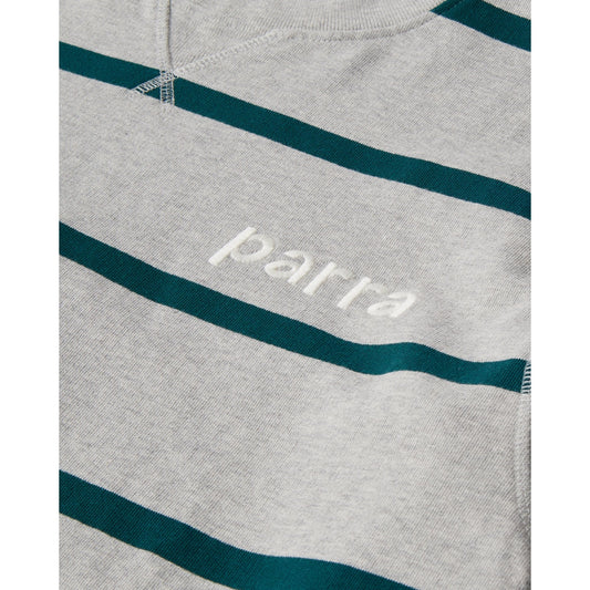 Pristine Striper Crew Neck Sweatshirt - Heather Grey