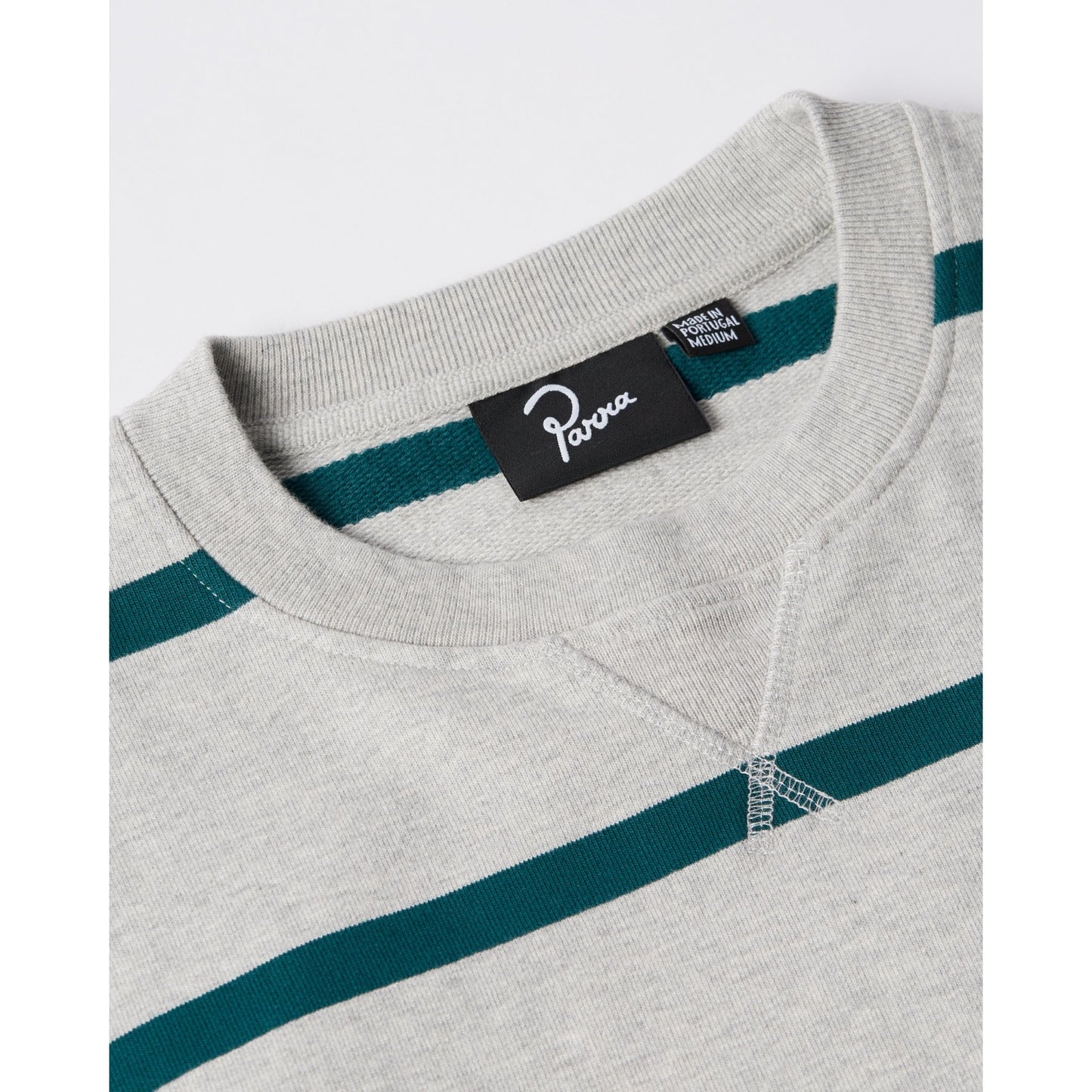Pristine Striper Crew Neck Sweatshirt - Heather Grey