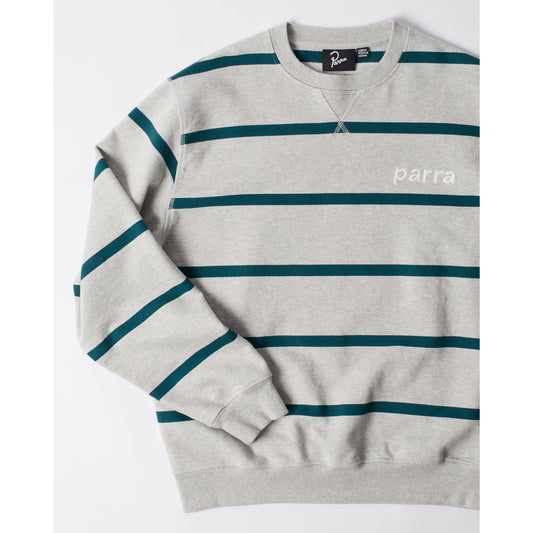 Pristine Striper Crew Neck Sweatshirt - Heather Grey