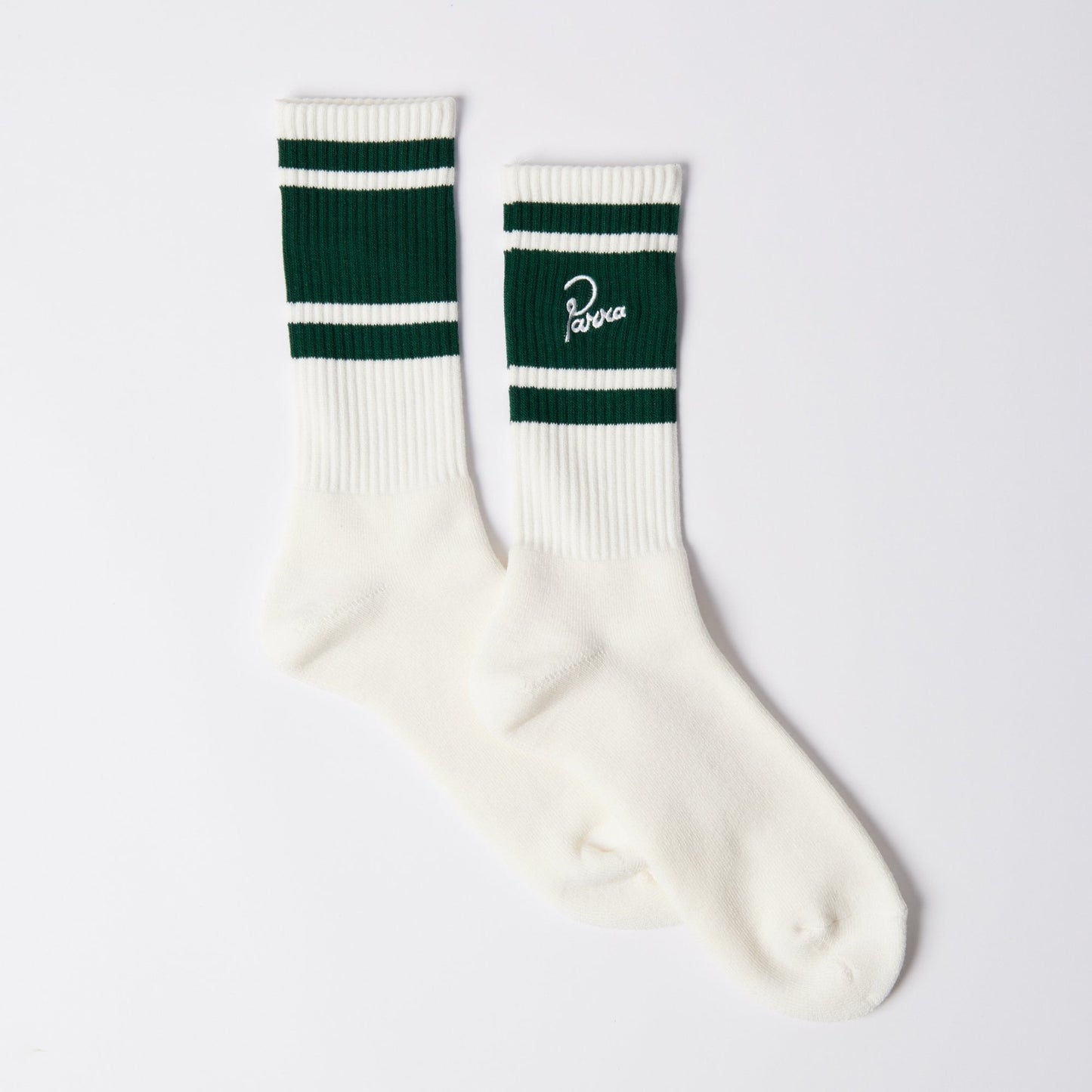 Signature Striped Crew Socks - Off White
