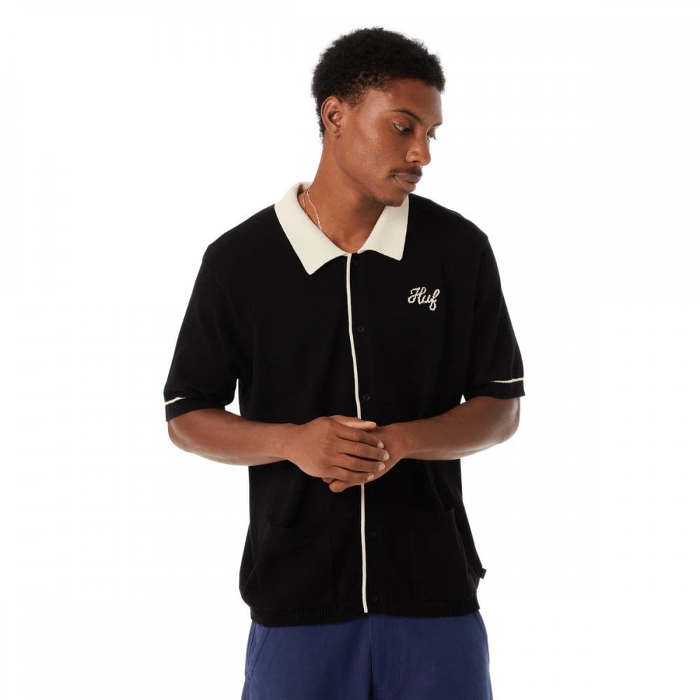 Icarus S/S Knit Top - Black