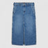 W' Long Denim Carpenter Skirt - Rinsed Blue