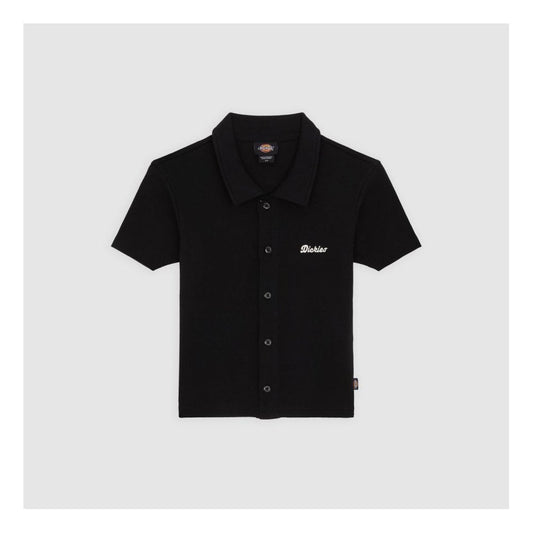 Women's Tallasse Button Up Polo Shirt - Black