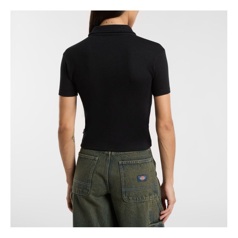 Women's Tallasse Button Up Polo Shirt - Black