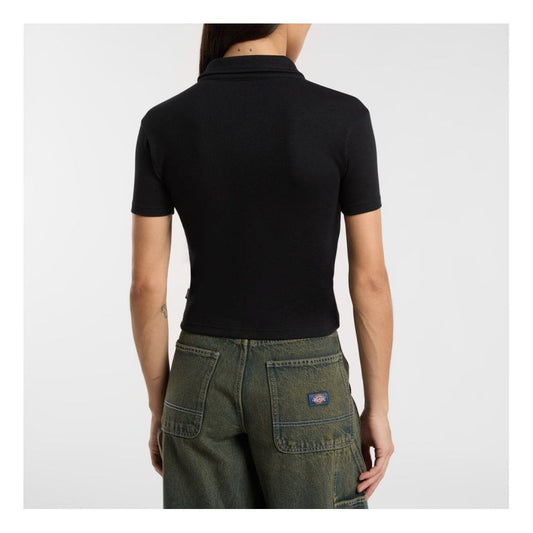 Women's Tallasse Button Up Polo Shirt - Black