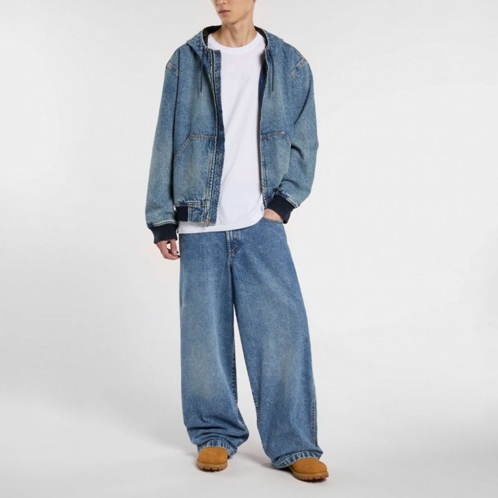 Loose Wave Denim - Rinsed Blue with Fade