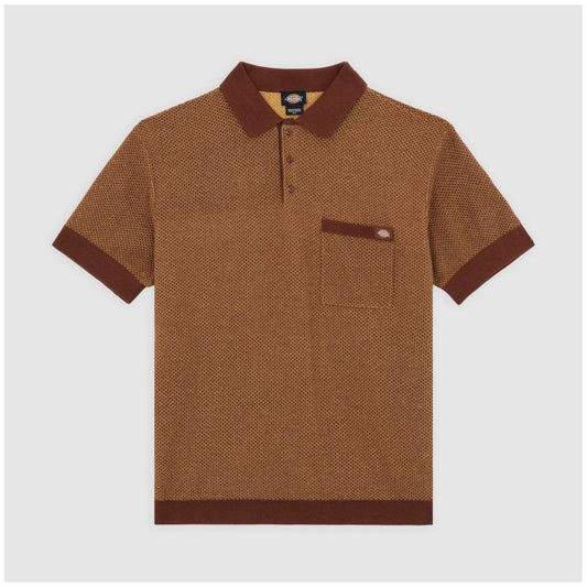 Rocky Knit Polo Shirt - Oak Buff