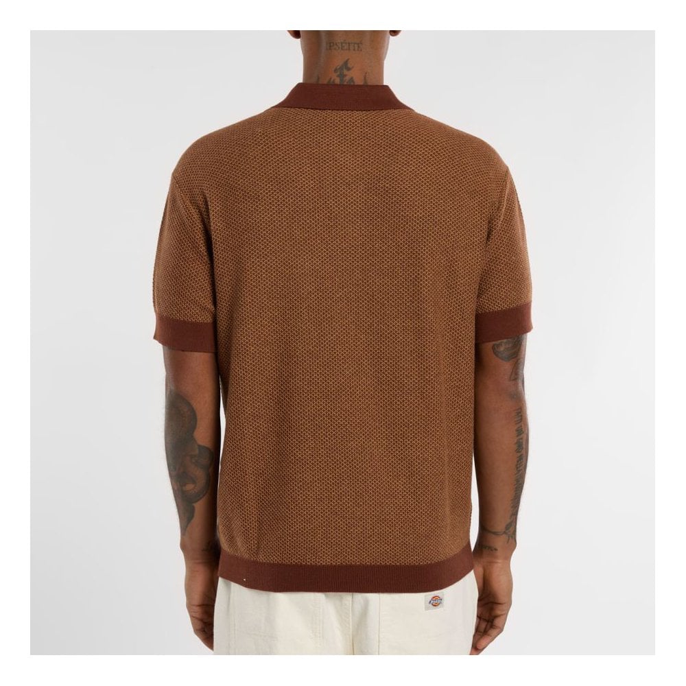 Rocky Knit Polo Shirt - Oak Buff