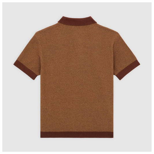 Rocky Knit Polo Shirt - Oak Buff