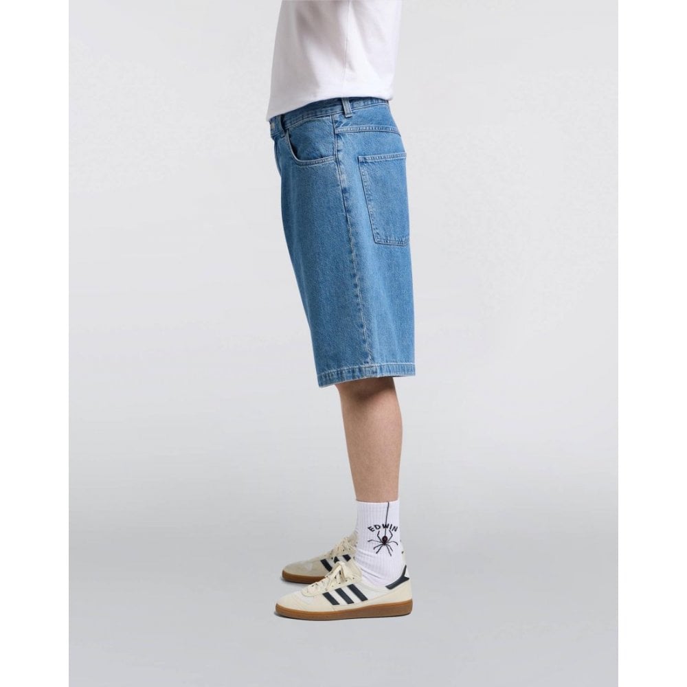 Worker Short - Blue (Light Stone Washed)