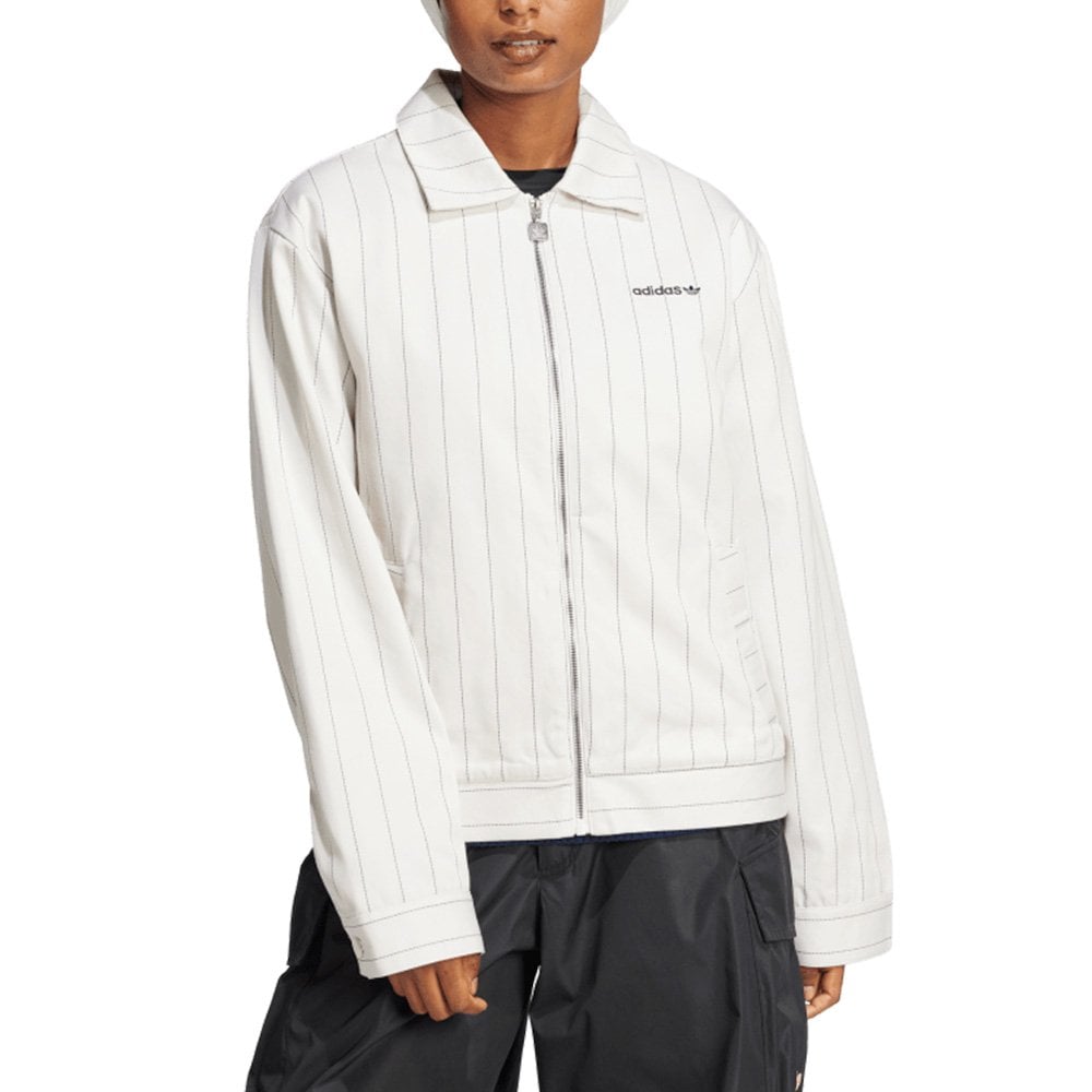 W' Pinstripe H Jacket - Off White / Night Indigo