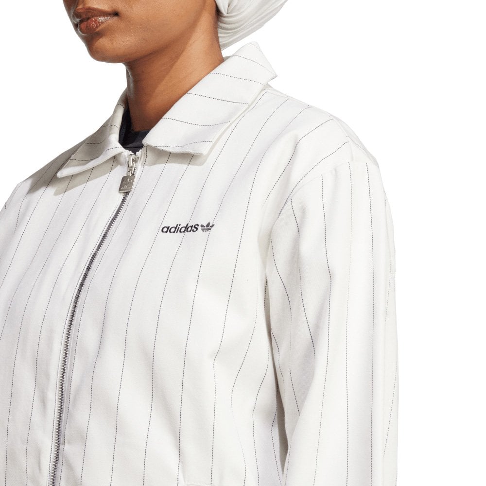 W' Pinstripe H Jacket - Off White / Night Indigo