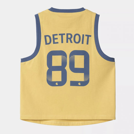 W' 89 Ringer A-Shirt - Air Yellow / Blue Iris