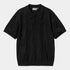 S/S Checker Polo - Black