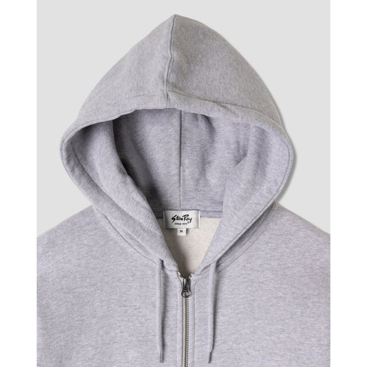 Patch Zip Hood - Grey Heather