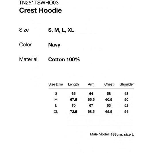 Crest Hoodie - Navy