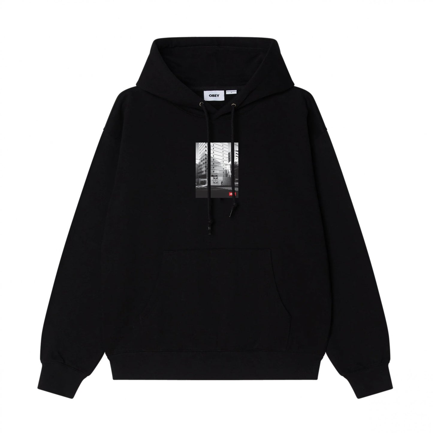 Osaka Photo Pullover Hood - Black