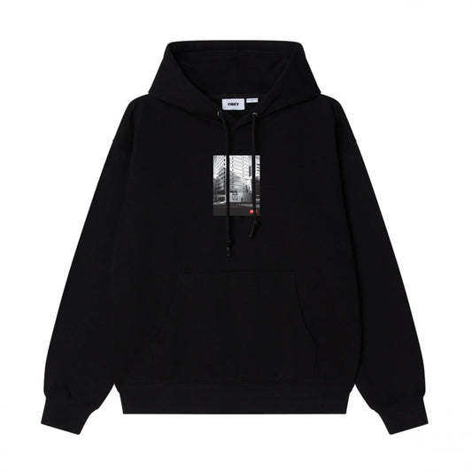 Osaka Photo Pullover Hood - Black