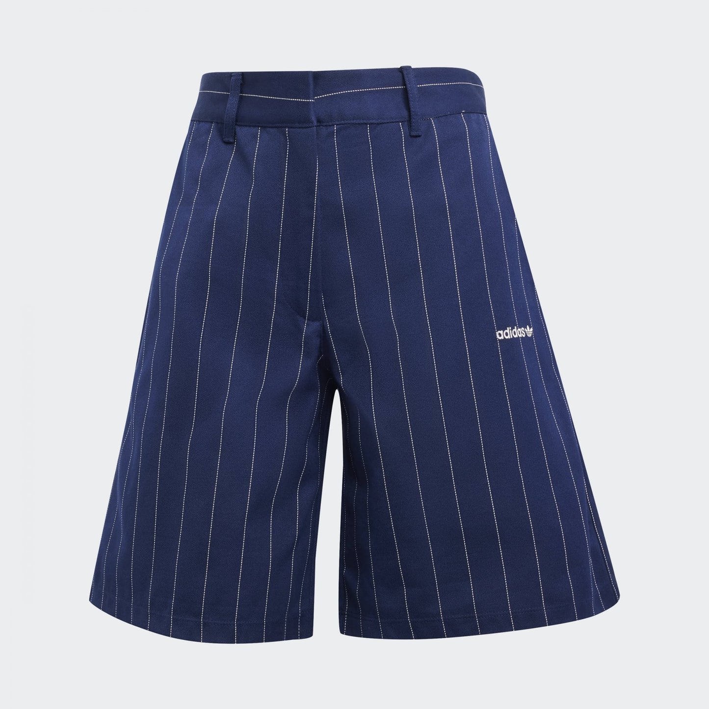 W' Pinstripe Short - Night Indigo / Off White