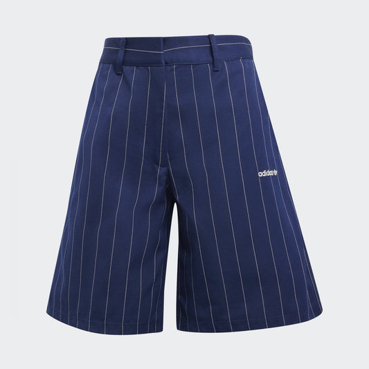 W' Pinstripe Short - Night Indigo / Off White