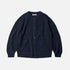 Heavy Wool Round Cardigan - Indigo