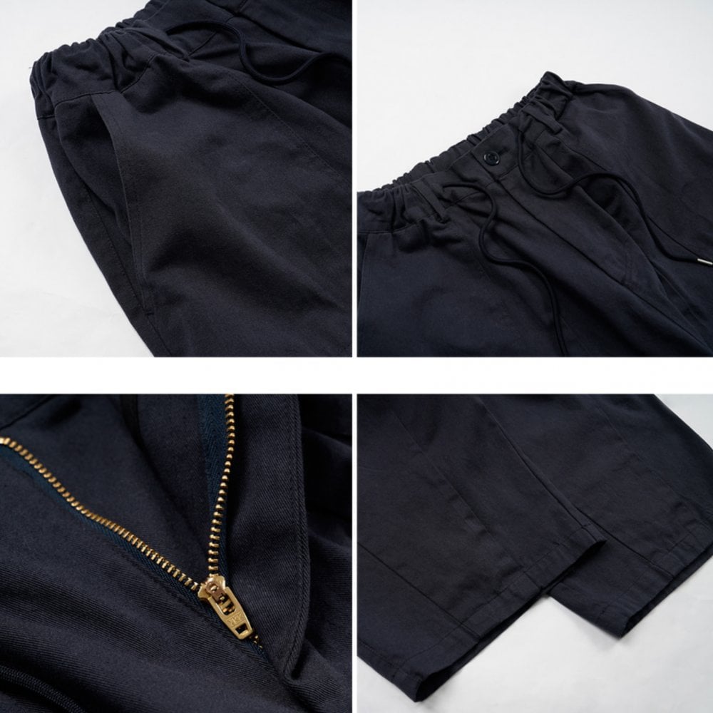 Twill Balloon Pants - Navy