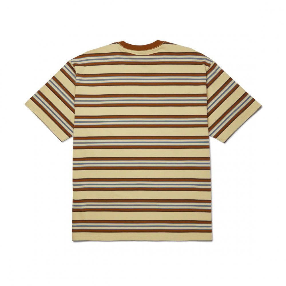 Big Block Stripe S/S Boxy Tee - Clay