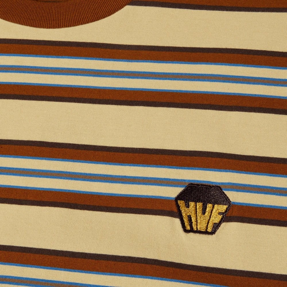 Big Block Stripe S/S Boxy Tee - Clay