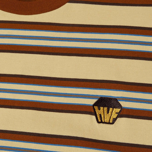 Big Block Stripe S/S Boxy Tee - Clay