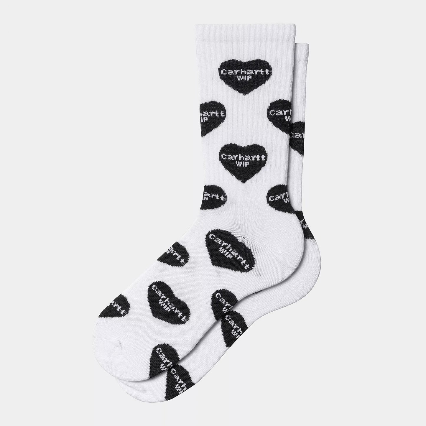 Heart Logo Socks - White