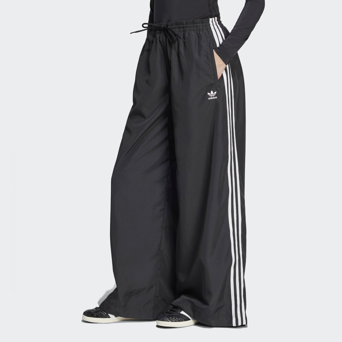 W' Oversized Track Pant - Black