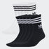 3 Stripe Crew Socks, 10 Pack - White / Black