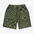 Printed Chef Short - Olive Checker