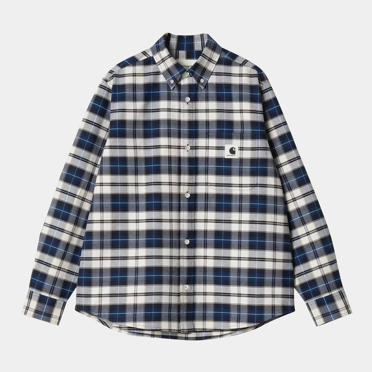 W' L/S Tarbell Shirt, Tarbell Check - Dark Navy / White