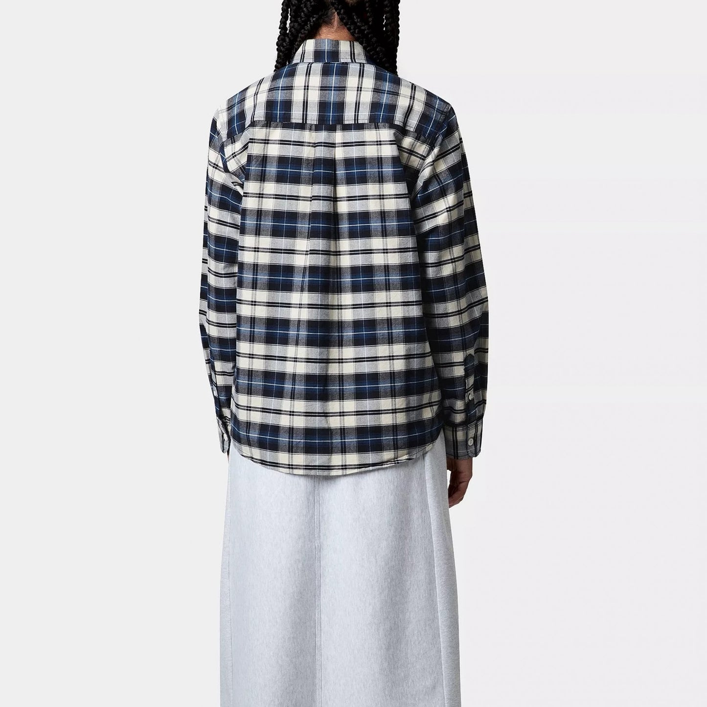 W' L/S Tarbell Shirt, Tarbell Check - Dark Navy / White