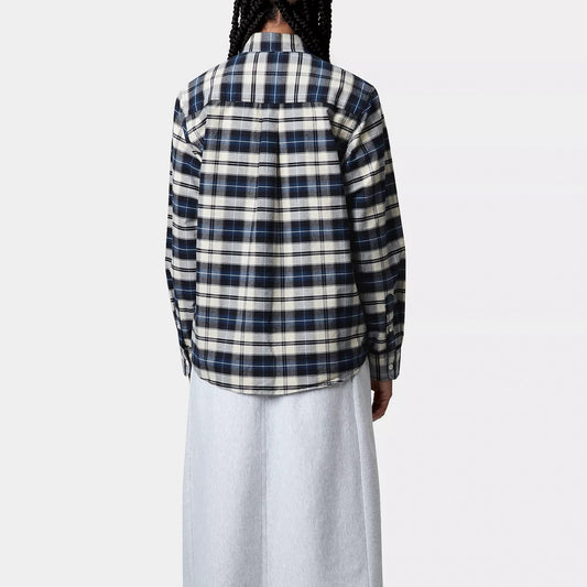 W' L/S Tarbell Shirt, Tarbell Check - Dark Navy / White