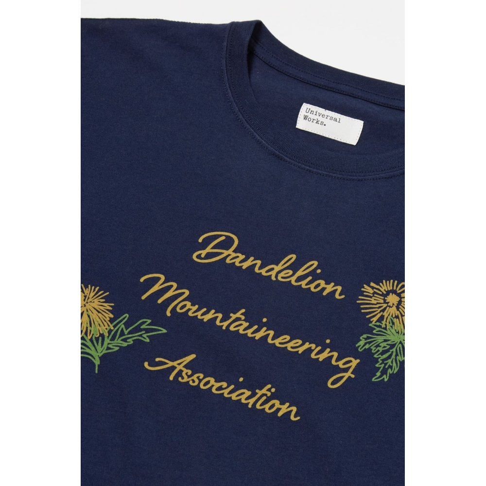 Universal Works X Flower Mountain Dandelion Mountaineering Tee - Navy
