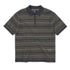 Striped S/S Knit Polo - Grey