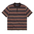 Striped S/S Knit Polo - Red
