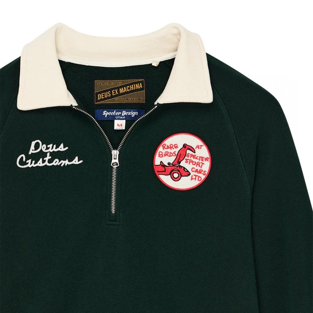 Specter Zip Sweat - Racing Green