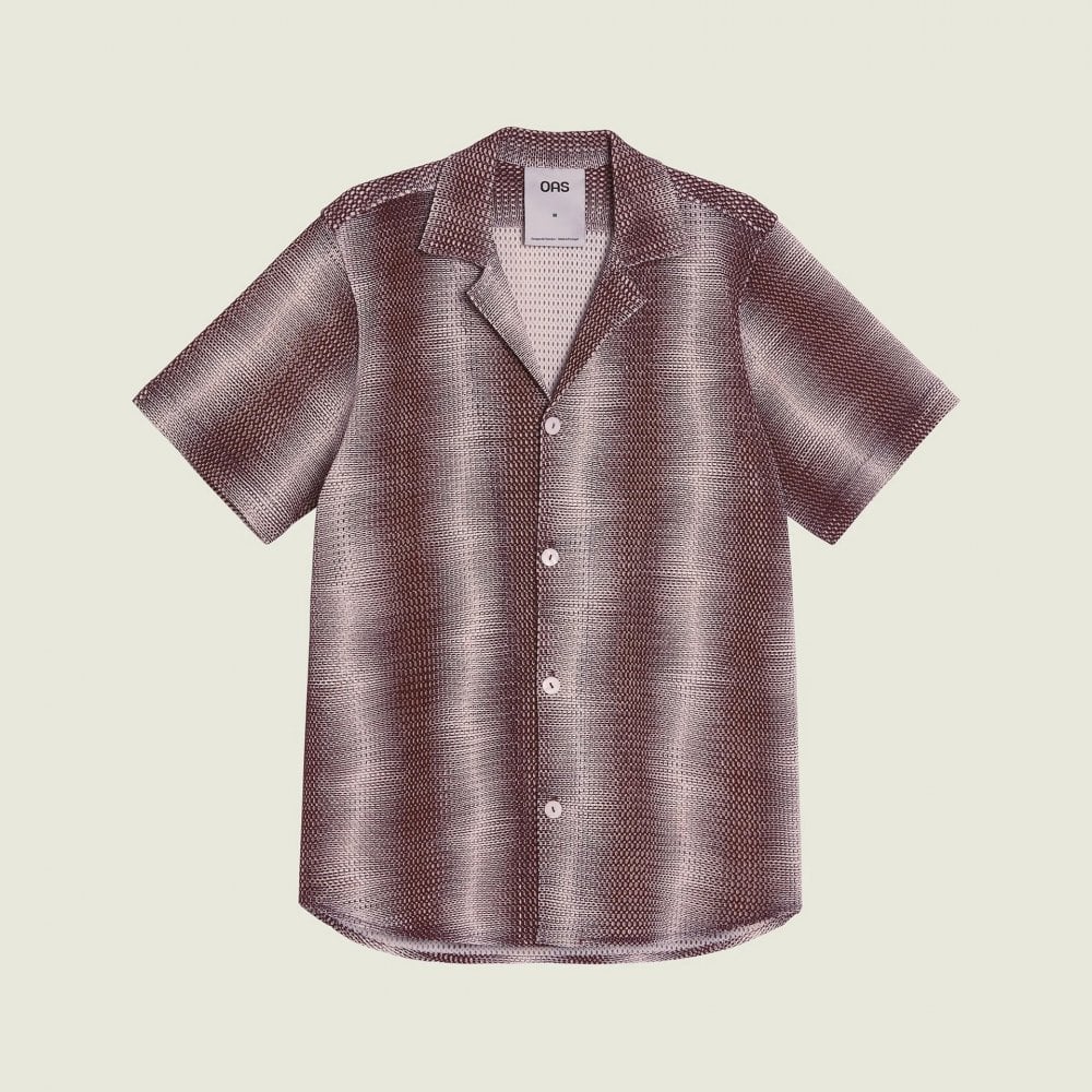 Cuba Net Shirt - Merlot Echo