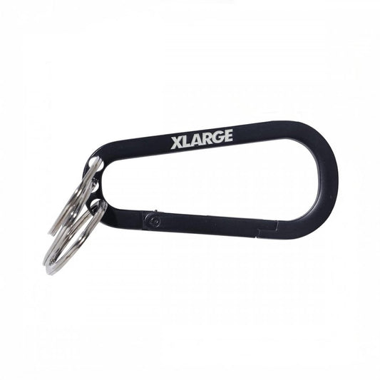 Slanted Logo Keyring Carabiner - Black
