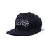 Round Logo Snapback Cap - Black