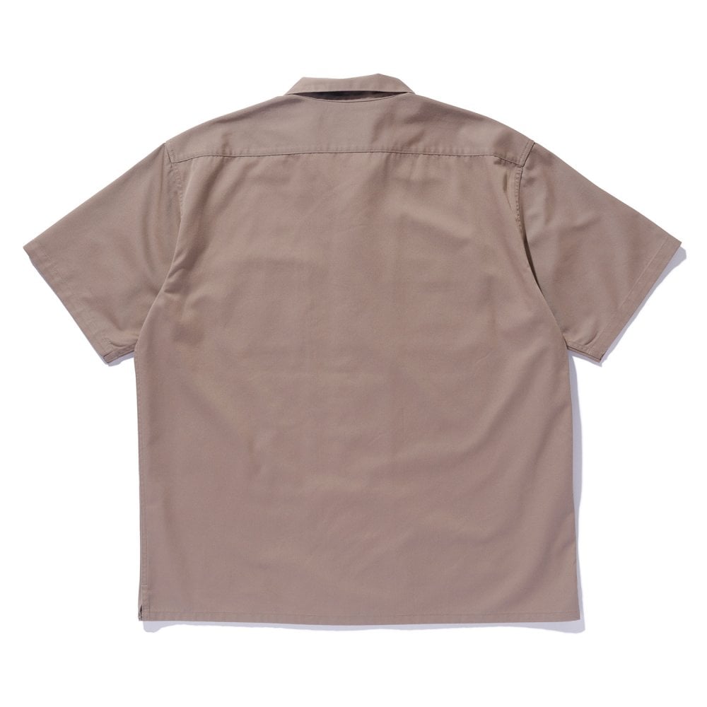 Embroidered S/S Work Shirt - Beige