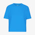 Women's Organic Boxy Crop Tee - Pacific Blue