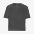 Women's Organic Boxy Crop Tee - Faded Black
