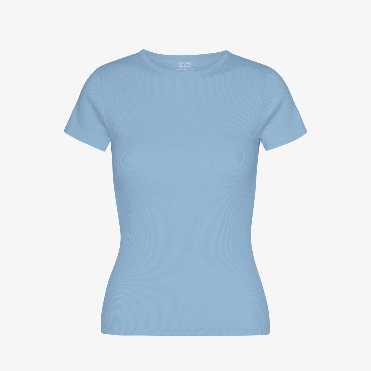 Women's Organic Rib S/S Tee - Seaside Blue